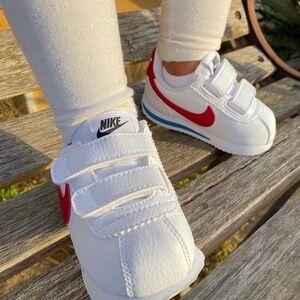 Nike Cortez Toddler Kids White/Red/Blue Size 11C 904787-103